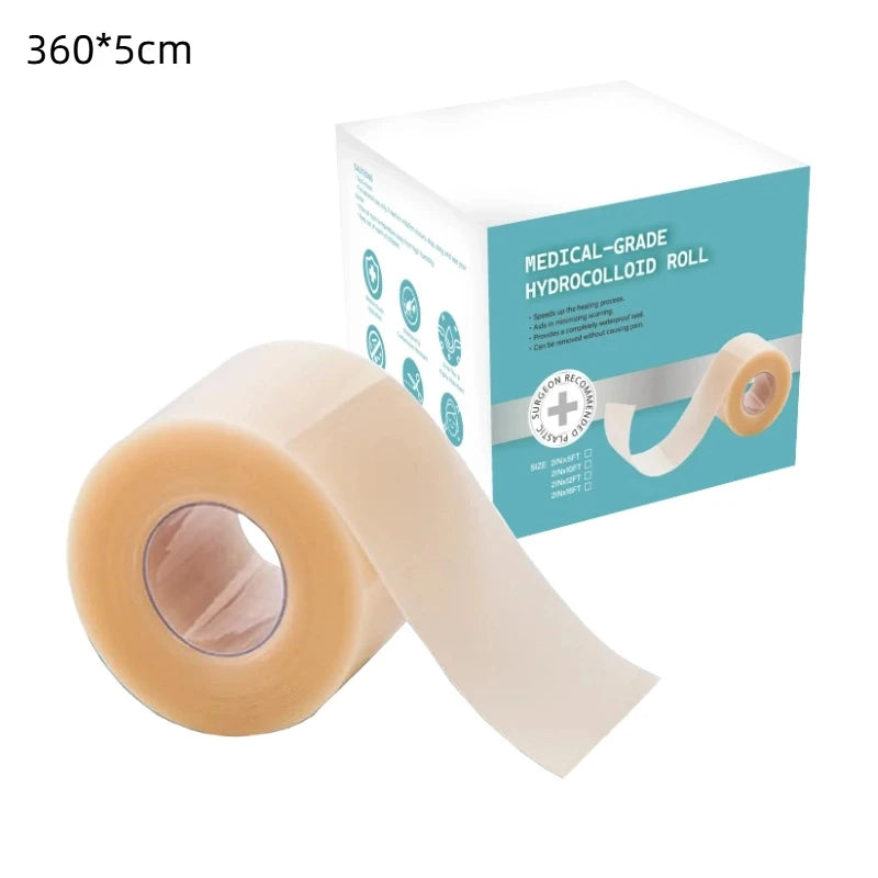 Hydrocolloid Bandage Roll - Waterproof, Ultra-Thin Adhesive Wound Dressing and Scar Care Tape