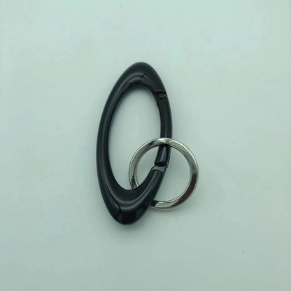 Zinc Alloy Mountaineering Carabiner Keychain – Multifunctional Belt Buckle Blackout