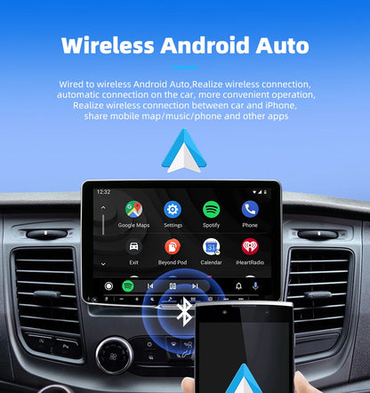 EKIY 2-in-1 Wireless CarPlay & Android Auto Adapter — AI Smart Box for Cars with Wired CarPlay Support