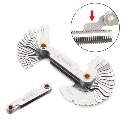 Metric & Inch Thread Plug Gauge - 55/60 Degree Carbon Steel Screw Pitch Measurement Tool for Lathe Work