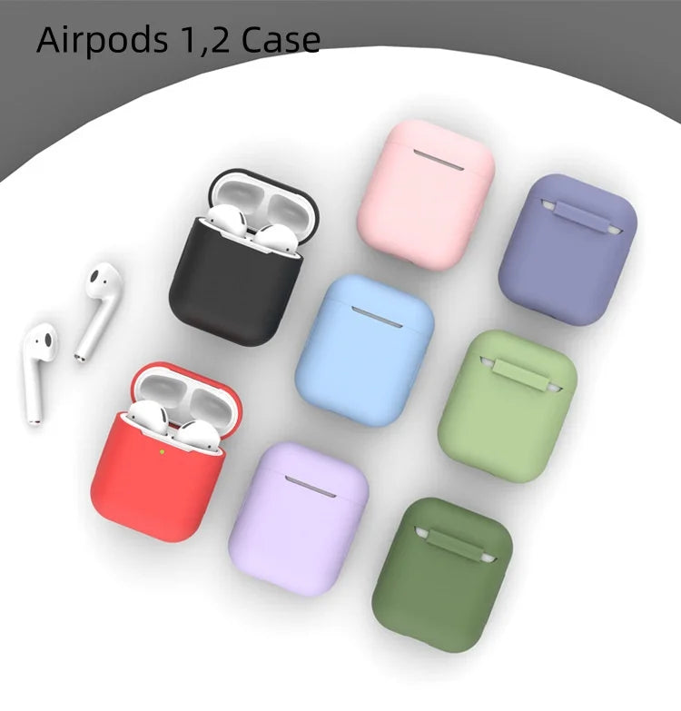 Soft Silicone AirPod Case for Apple AirPods 1, 2, 3 & AirPod Pro 2 – Protective Cover R1