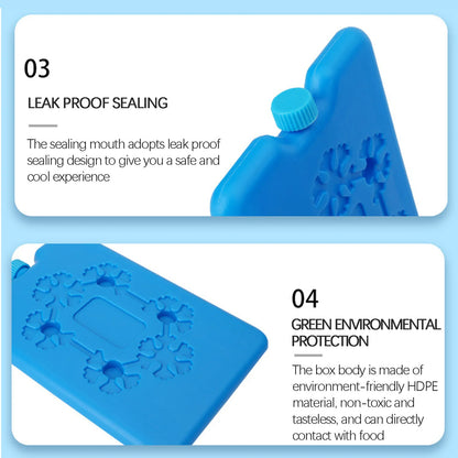 Reusable Ice Pack Bag for Lunch Box and Picnic - Lightweight, Portable Water Injection Cooler Bag for Fresh Food Storage