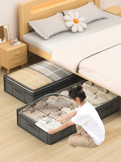 Large Foldable Under-Bed Clothes Storage Bag | Quilts and Doggy Bag Organizer for Bedroom and Dorm