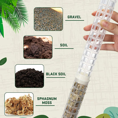 Plants Climbing Stick - Sphagnum Plant Support Trellis Frame - Water Moss Column Pole for Potted Flower Vines Climbing