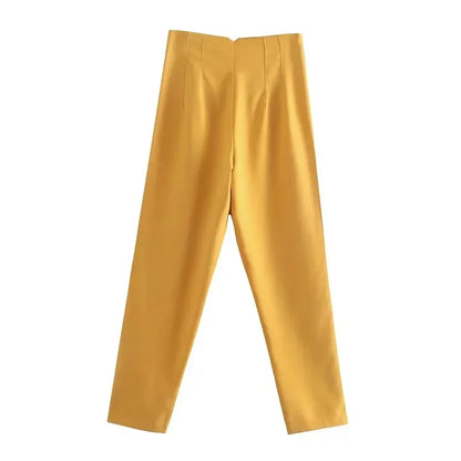 Women High Waist Office Pants - Fashion Formal Pencil Trousers for Workwear Business & Casual Outfits