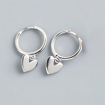 PANJBJ925 Sterling Silver Hoop Earrings - Frosted Geometric Design Fashion Jewelry Gift for Women