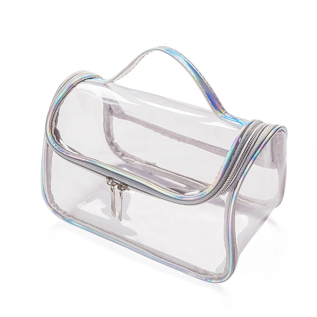 Clear PVC Makeup Bag – Portable Waterproof Travel Cosmetic Pouch