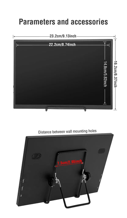 Anmite 10.5" Portable Monitor — 1280P HDR, 16:10 Low Blue Light Display for Xbox, PS4/PS5, Switch, PC & Laptop Extension