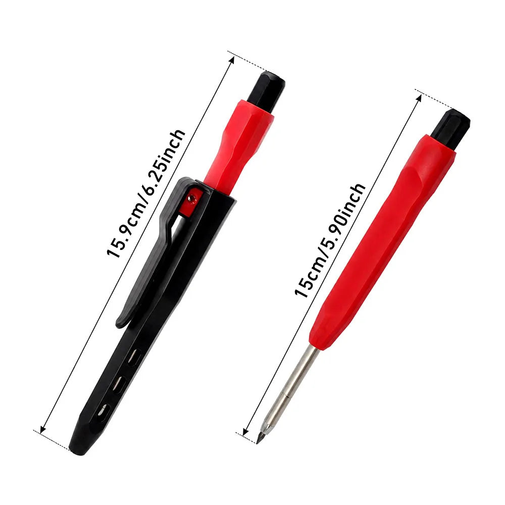 2.8mm Mechanical Carpenter Pencil - Deep-Hole Marker with Built-In Sharpener for Woodworking & Construction