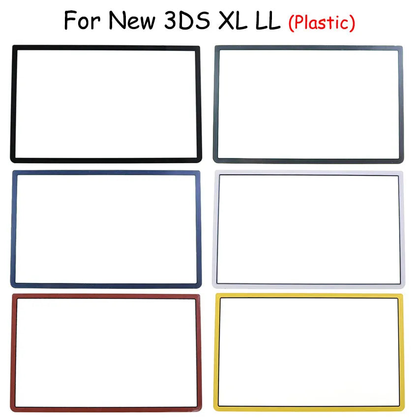 JCD Replacement Upper Front Screen Frame Lens Cover for New 3DS XL / LL – Plastic & Glass LCD