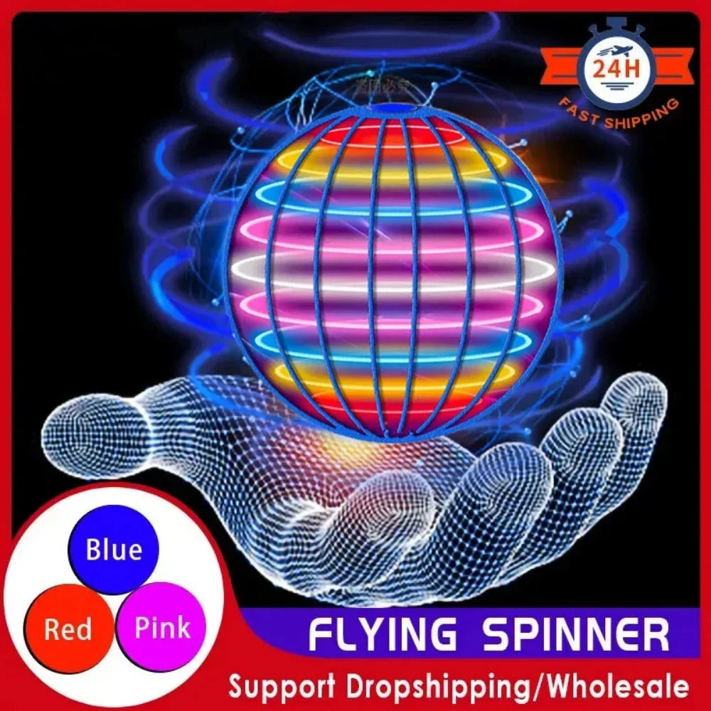 Flying Ball Boomerang LED Toy — Flyorb Magic Drone Hover Spinner, Fun Fidget Toy for Kids & Family Gift