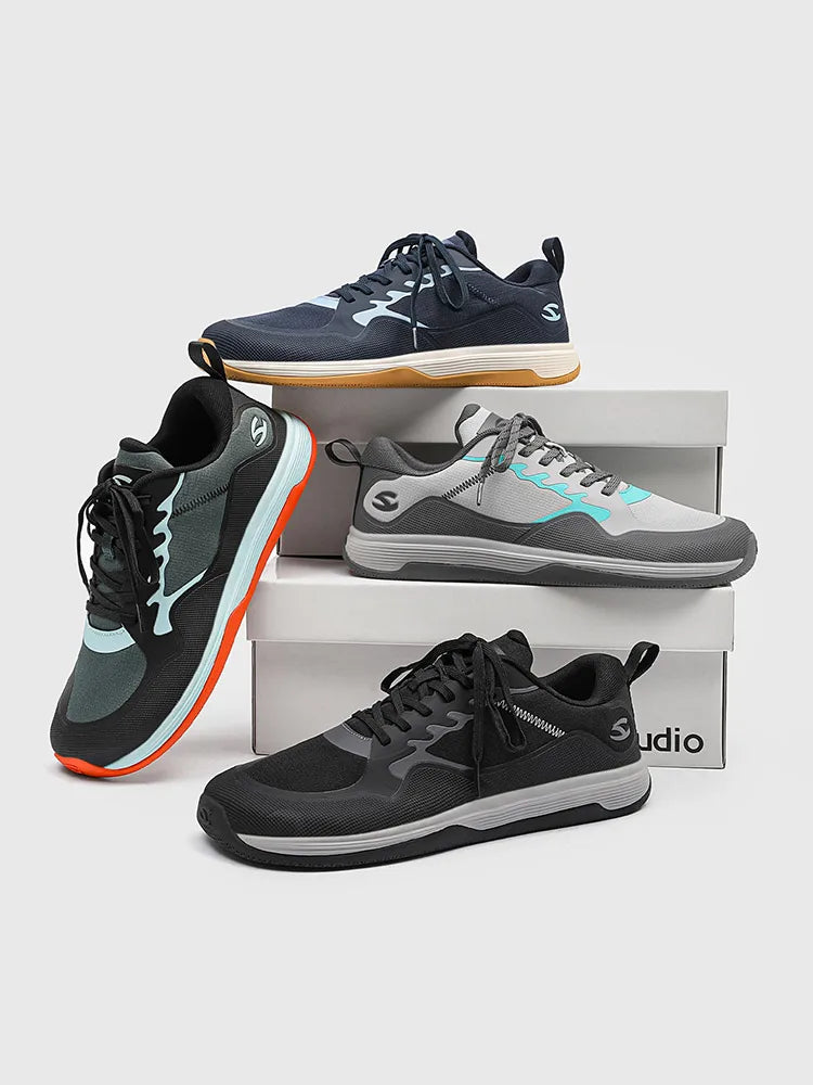 HOBIBEAR Unisex Walking Sneakers – Lace-Up Hiking & Running Shoes for Men & Women, Outdoor Artificial Leather Sneakers