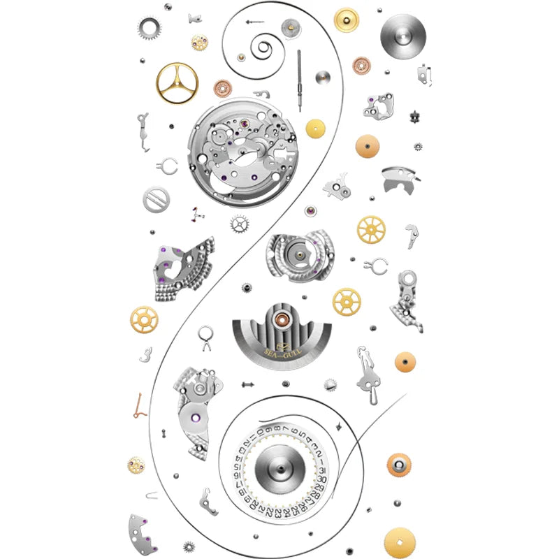 Seagull ST2130 Automatic Watch Movement - Day & Date Calendar Mechanical Movement DIY Watch Repair Accessory