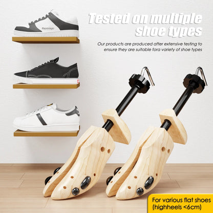 Repacego Wooden Shoe Trees – 1/2 Pc Adjustable Shoe Stretcher & Expander for Men, Women, Unisex, Length & Width Adjustment