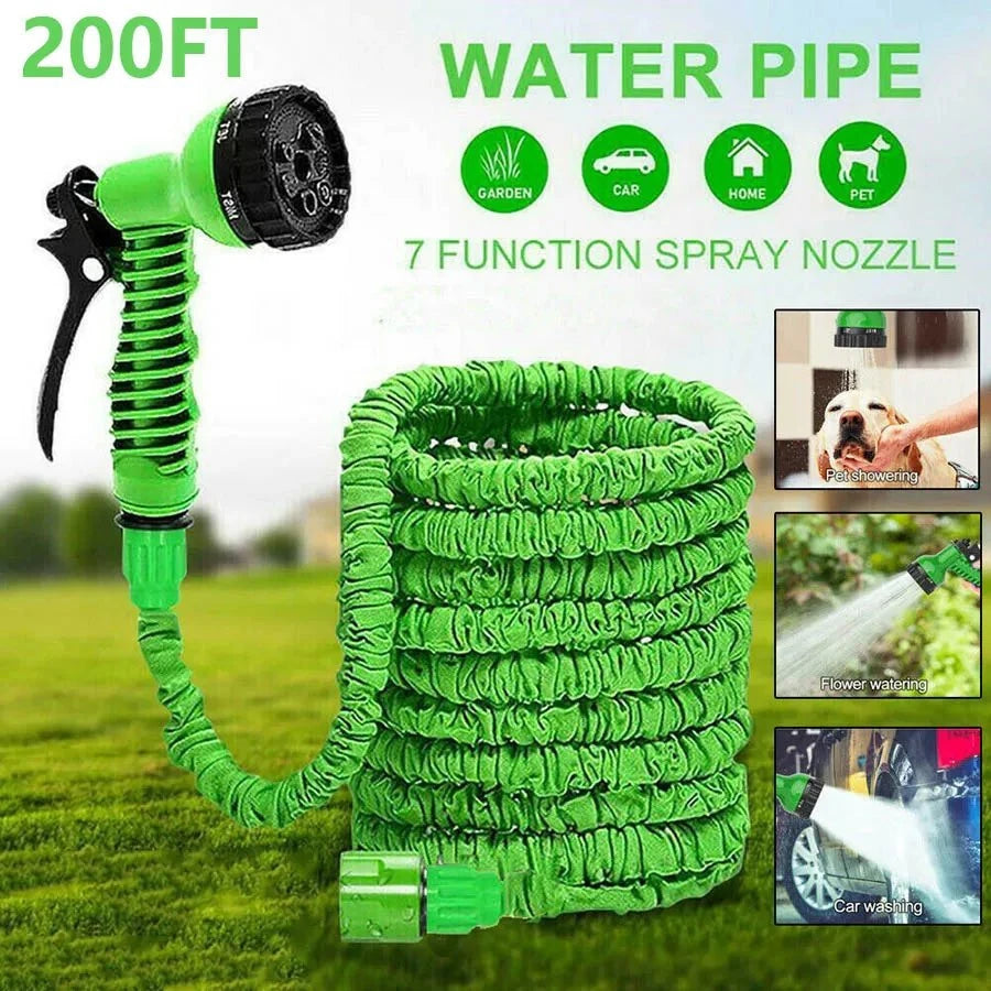 2024 Expandable Magic Garden Hose – High-Pressure Water Gun with 7 Spray Functions for Car Wash & Home Garden Watering