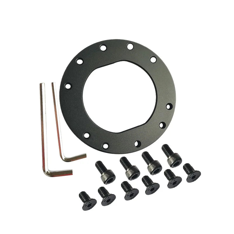70mm Hole Spacing Fanatec QR2 Adapter Plate – CNC Machined Aluminum Alloy for Steering Wheels, Anodized Finish