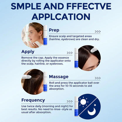 Ginger Hair Growth Oil Roll-On - Nourishing Scalp Treatment and Moisturizing Hair Care Serum