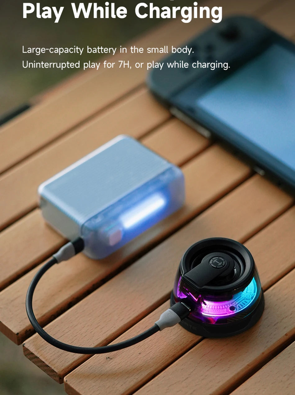Edifier HECATE G200 Portable Bluetooth Speaker – RGB Lighting, BT5.3 Mini Sound Box with 7-Hour Playback & Phone Holder