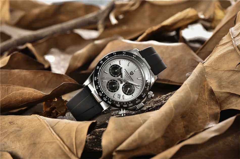 40mm PAGANI DESIGN V2 Men’s Quartz Watch – Sapphire Retro Chronograph Stainless Steel Waterproof