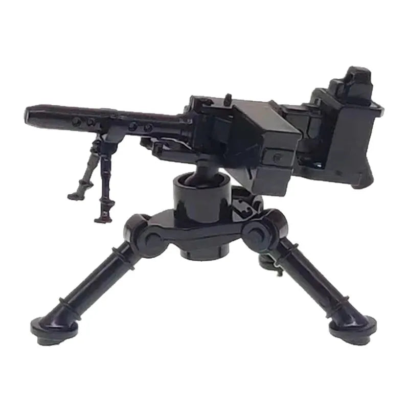 Military Building Blocks Soldier Set - Tactical Weapons Figures with Gatling Gun, Rifle, Mortar & Accessories Toy Kit