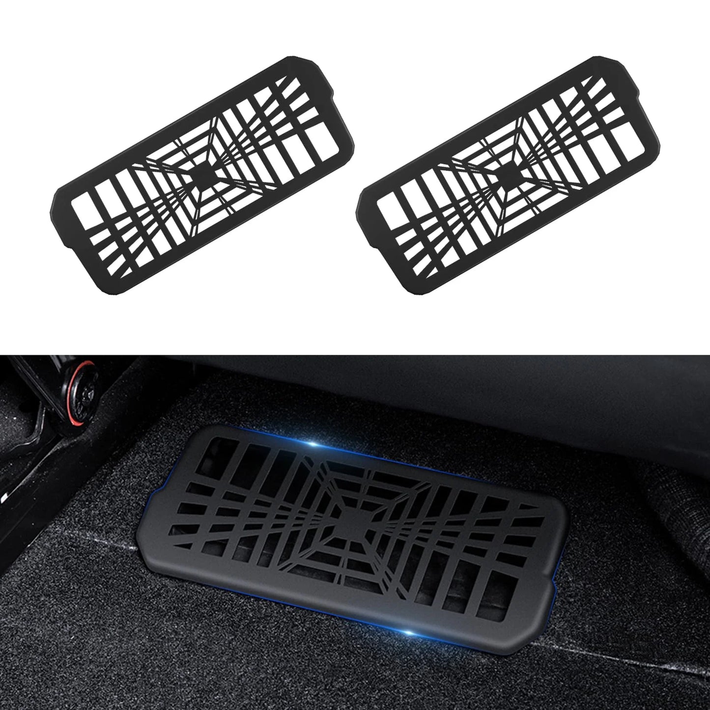 Tesla Model 3/Y Juniper Rear Air Vent Cover - Under-Seat Vent Grille Mesh Accessory