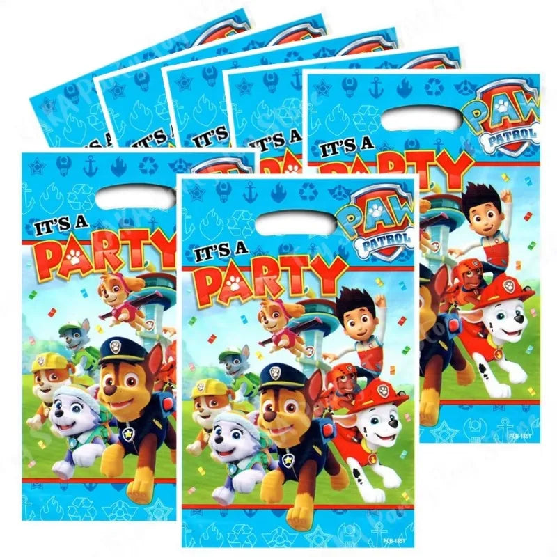 Paw Patrol Party Gift Bags Set – 10/20/30PCS Plastic Candy Loot Bags for Kids Birthday & Baby Shower Party Favors Decor