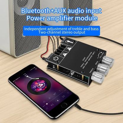 ZK-502MT Bluetooth 5.0 Stereo Subwoofer Amplifier Board | 2x50W High Power 2.0 Channel Bass AMP
