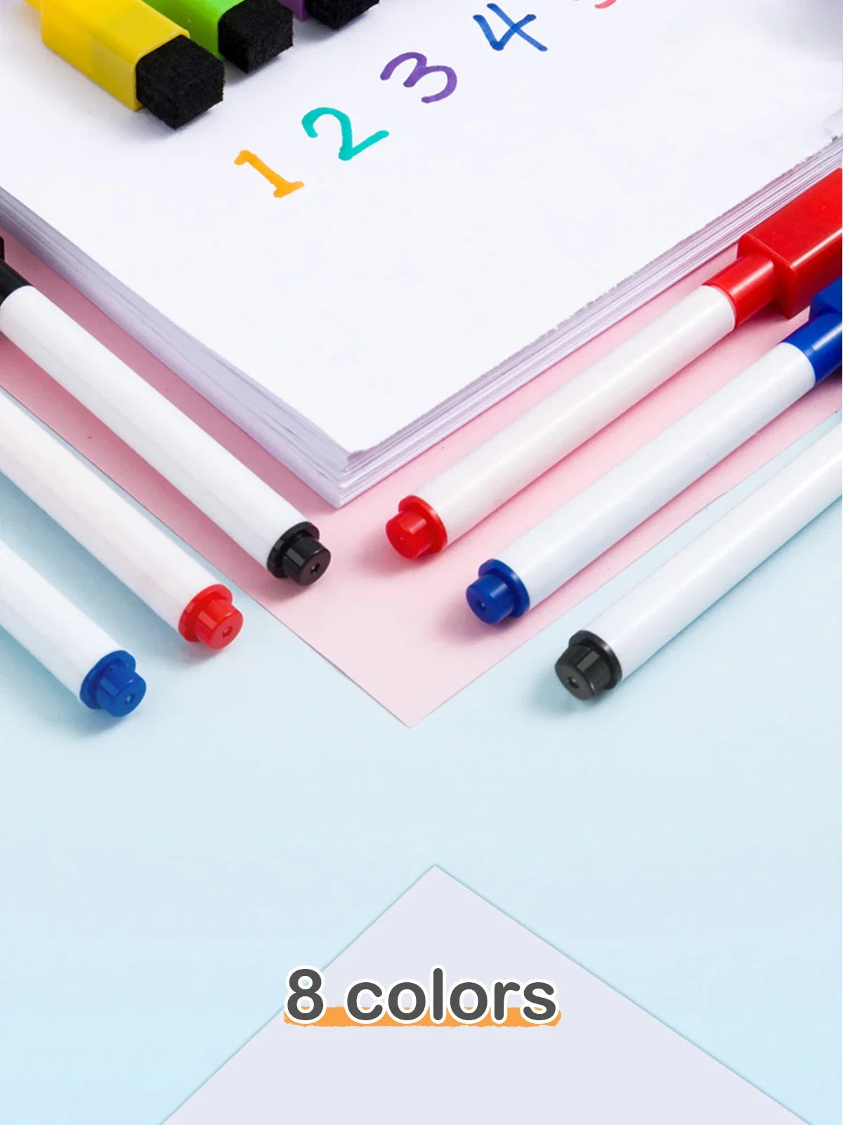 Magnetic Erasable Whiteboard Pen — Colored Blackboard Marker for Classroom, Office, Note-Taking & Teaching Supplies