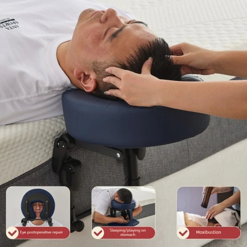 Adjustable Cervical Neck Massager Headrest - Ergonomic Portable Massage Device for Home, Salon, Spa & Travel