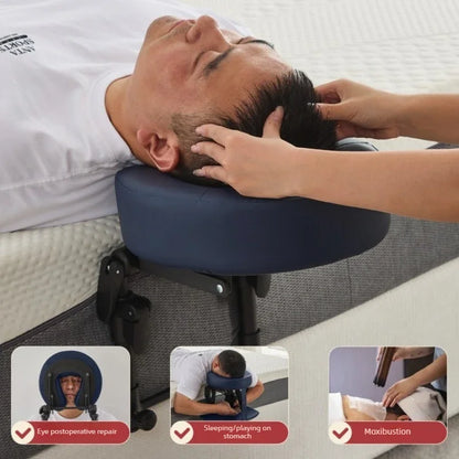 Adjustable Cervical Neck Massager Headrest - Ergonomic Portable Massage Device for Home, Salon, Spa & Travel