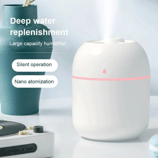 Portable Water Drop Humidifier: USB Desktop Indoor Air Atomization Humidifier - Household Mute Large Spray