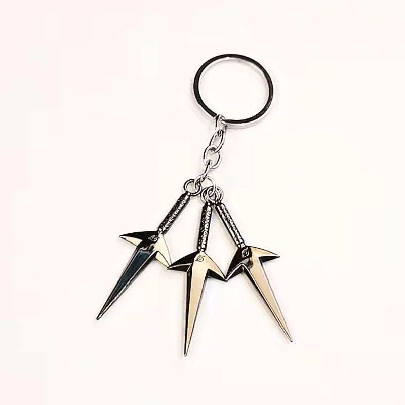 Anime Konoha Necklace & Keychain – Akatsuki Sharingan Jiraiya Pendant for Sasuke, Kakashi Cosplay Jewelry Gift