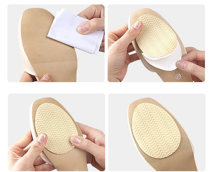 Rubber Shoe Sole Protector - Wear-Resistant Non-Slip Forefoot Mat, Self-Adhesive High Heel Cushion Pads