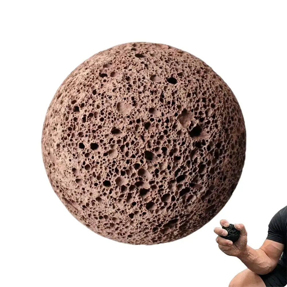 Natural Lava Stone Grip Ball - 5cm Porous Hand Trainer for Grip Strength, Climbers, and Weightlifters