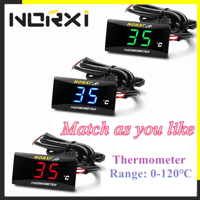 Motorcycle Water Temperature Mini Meter - XMAX250/300, NMAX, CB400, CB500X Sensor Thermometer Gauges for Precision Monitoring