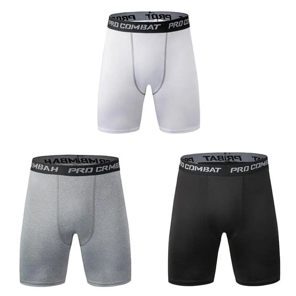 Men’s Compression Leggings — Quick-Dry Basketball, Running & Training Quarter-Length Sports Fitness Pants