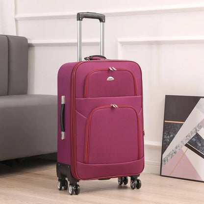 Ex Canvas Travel Suitcase – Trendy Fashionable Rolling Luggage with Combination Lock & 360° All-Direction Wheels for Business Travel