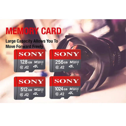 SONY 1024GB Micro SD Card – Class 10 High-Speed A2 TF Flash Memory for Xiaomi, Camera, Phone & Drone, 4K Ultra-HD Video