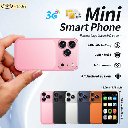 SERVO 18SE Mini Smartphone - 3G Android Phone with 2GB RAM, 16GB Storage & Dual SIM