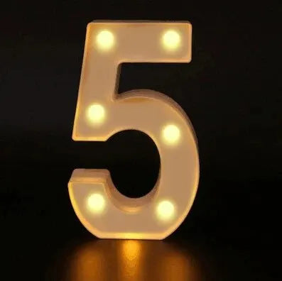 Luminous LED Number & Letter Lamp – Alphabet Decorative Night Light for Home, Wedding, Birthday & Party Decoration