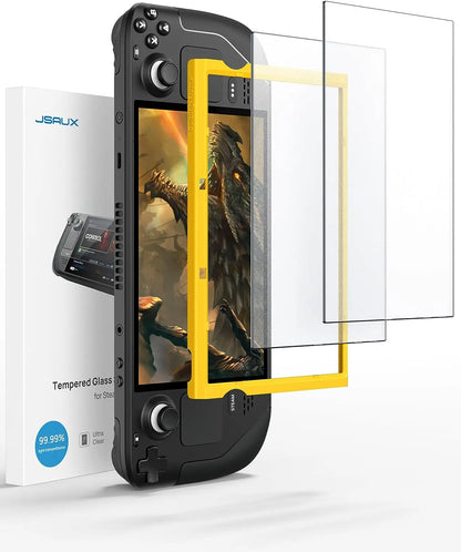 Steam Deck OLED Screen Protector - 2 Pack Anti-Glare Matte Tempered Glass 9H Scratch Resistant Film with Installation Kit