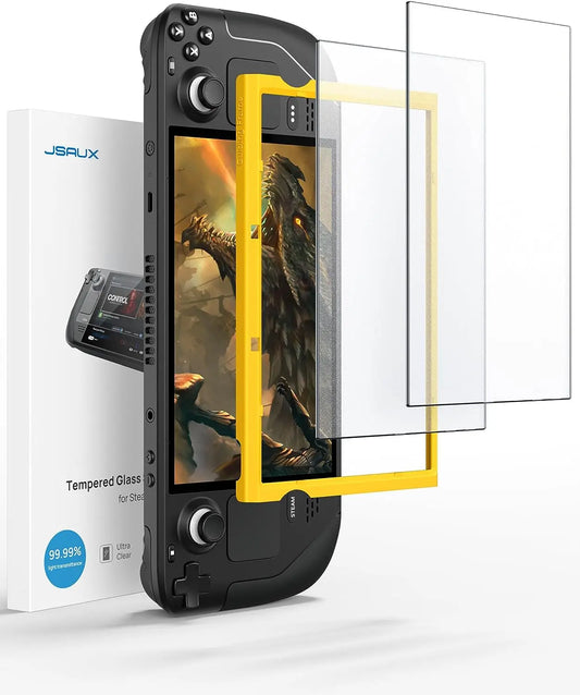 Steam Deck OLED Screen Protector - 2 Pack Anti-Glare Matte Tempered Glass 9H Scratch Resistant Film with Installation Kit