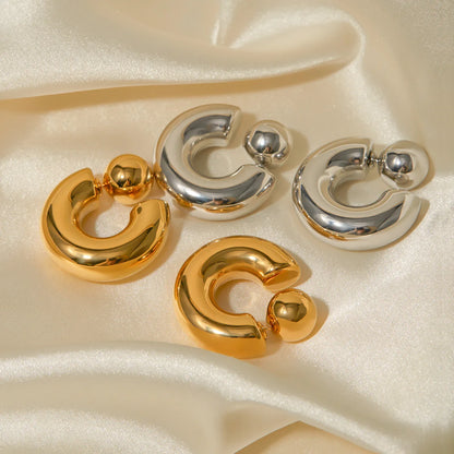 Fashion C-Shaped Earrings for Women – Unique High-End Trendy Jewelry
