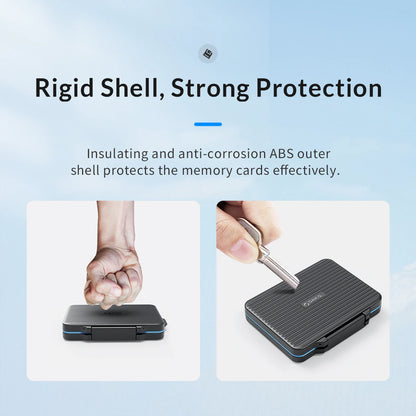 Waterproof SD Memory Card Storage Case: ORICO Micro SD Card Holder with Soft Lining - Organize HDD/CF/SD Cards Easily
