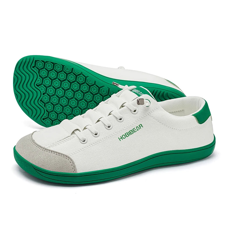 HOBIBEAR Zero Drop Barefoot Shoes – Wide Toe Minimalist Canvas Sneakers for Men & Women