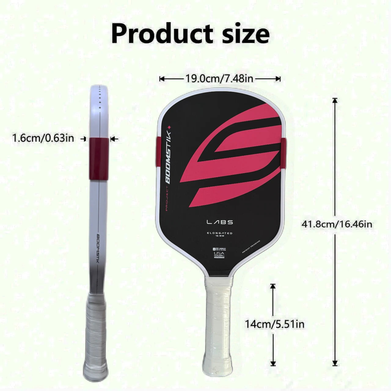 LABS Project BoomSTK Pickleball Paddle - 16mm Boom Core Pure Foam Racket for Players