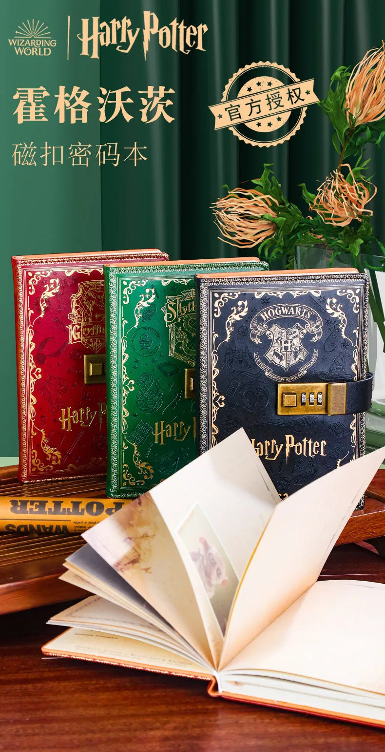 2024 New Harry Potter Four Academy Retro Notebook - A5 Cartoon Log Writing Book, Color Pages, Student & Birthday Gift