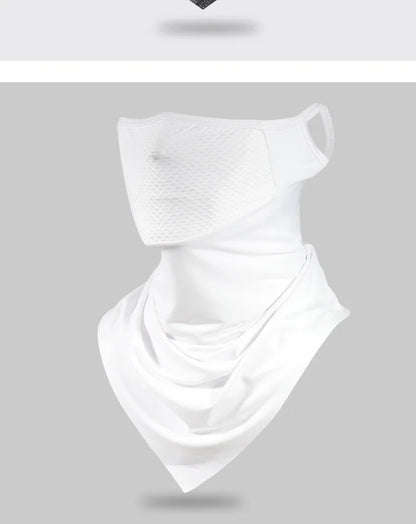 Summer Men’s Full-Face Cycling Mask – Breathable Ice Silk Neck Bandana with UV Protection