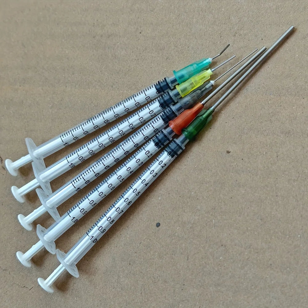 14PCS Syringe Set with Blunt Needles – 1ml to 60ml Plastic Syringes for Refilling, Measuring & Scientific Use Tools