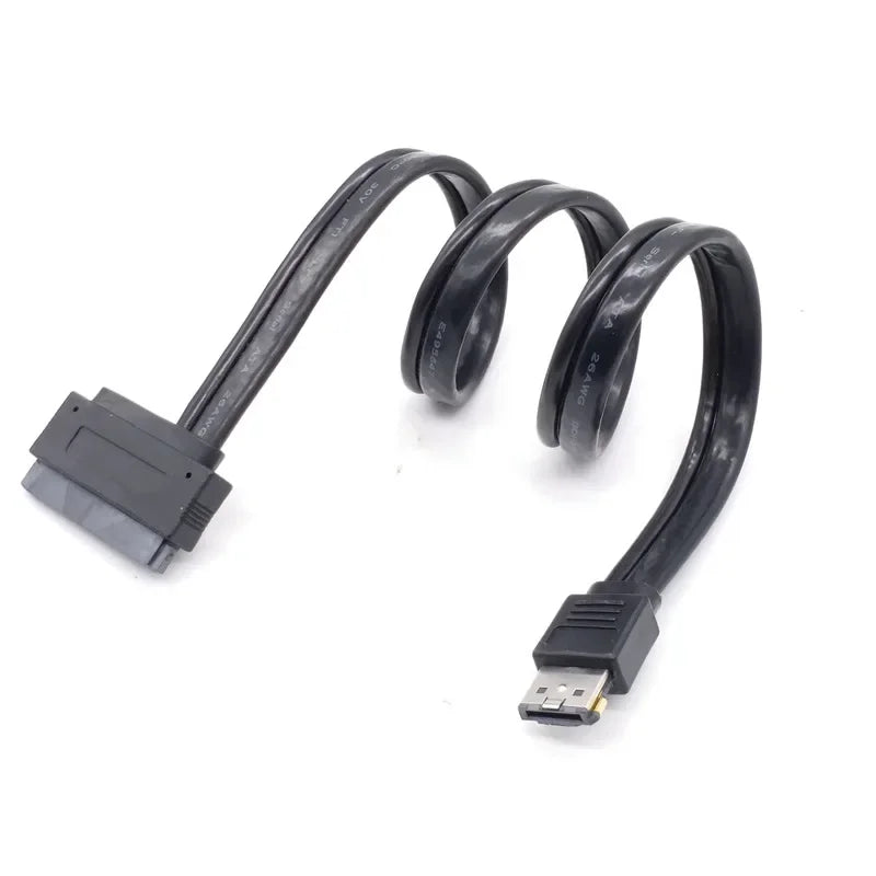 SATA HDD Power Adapter Cable - 7+15Pin to 22Pin eSATA USB 2.0 Adapter for 2.5 & 3.5-Inch Drives